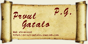 Prvul Gatalo vizit kartica
